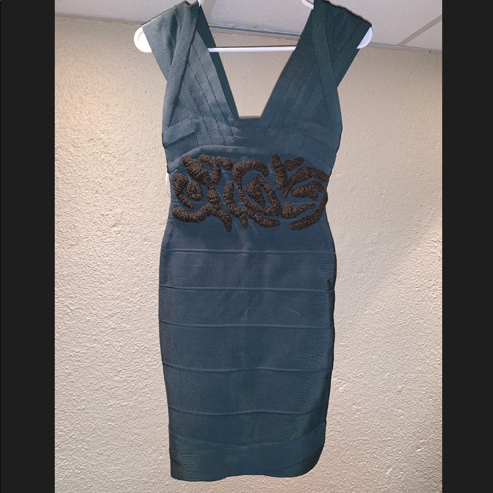 Herve Leger bodice embellished dress size small